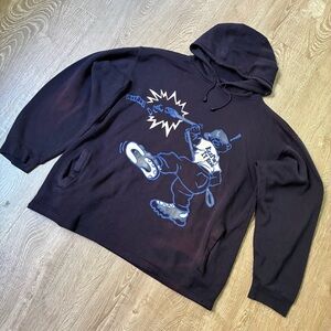 Vintage MillionGuy Hoodie XL – Rare Y2K Cartoon Graphic – Black/Navy